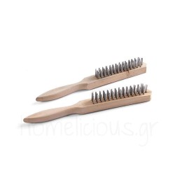 Βούρτσα καθαρισμού πλακών συρμάτινη για τον καθαρισμό της σκληρής βρωμιάς από μαντεμένιες πλάκες ή σχάρες Βούρτσα καθαρισμού πλακών συρμάτινη για τον καθαρισμό της σκληρής βρωμιάς από μαντεμένιες πλάκες ή σχάρες