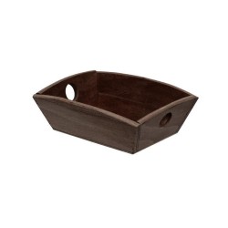 Ξύλινη ψωμιέρα διαστάσεων 16x13x6h cm χρώματος σκούρο καφέ Ξύλινη ψωμιέρα διαστάσεων 16x13x6h cm χρώματος σκούρο καφέ