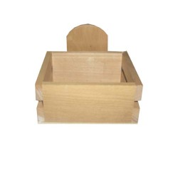 Ξύλινη θήκη για αλατοπίπερο 4 θέσεων χρώματος ανοιχτό καφέ