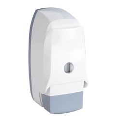 Επιτοίχιο dispenser ιδανικό για σαπούνι απολυμαντικό και σαμπουάν Αscoli 450ml λευκό/γκρι για χρήση χωρίς επαφή με τα χέρια WENKO