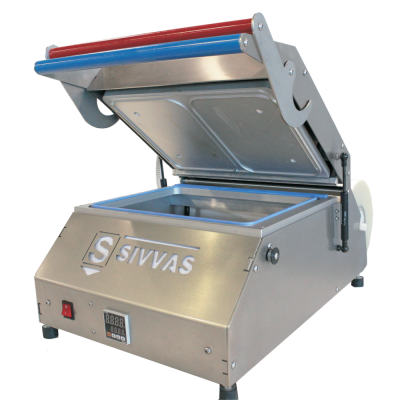 Μηχανή συγκόλλησης σε δισκάκια επιτραπέζια Tray Sealer χειρός με ένα καλούπι TSS-360 SIVVAS