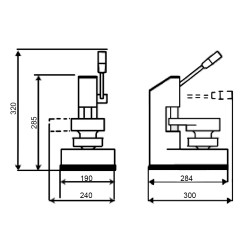 Φορμαριστική μηχανή χειρός μορφοποίησης μπιφτεκιών επαγγελματική c94 LA MINERVA