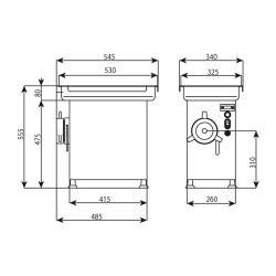 Kιμαδομηχανή αυτοψυχόμενη επαγγελματική 2,2kw AE-32R LA MINERVA