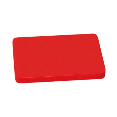 Πλάκα πολυαιθυλενίου σε κόκκινο χρώμα ιδανική για ωμό κρέας με διαστάσεις 20x15x2cm 