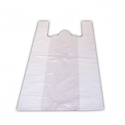 Τσάντα T-SHIRT HDPE σε λευκό χρώμα διαστάσεων 26x40cm