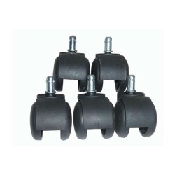 Ανταλλακτικές ρόδες για καρέκλες γραφείου Φ11 σετ 5 τεμαχίων