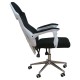 Πολυθρόνα γραφείου BS9860 σε μοντέρνα και άνετη γραμμή και χρώμα μαύρο-λευκό
