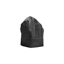 Σκούφος μαγείρων μαύρος από 100% βαμβάκι με ρυθμιζόμενο πίσω κούμπωμα με velcro