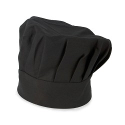 Σκούφος μαγείρων μαύρος από 100% βαμβάκι με ρυθμιζόμενο πίσω κούμπωμα με velcro