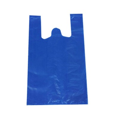 Τσάντα T-SHIRT HDPE φαρδιά σε μπλέ χρώμα διαστάσεων 46x70cm