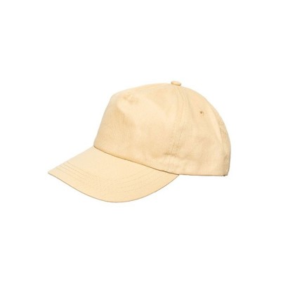 Καπέλο τζόκεϊ πεντάφυλλο με κεντημένες οπές εξαερισμού και ρυθμιζόμενο κλείσιμο με αυτοκόλλητο σε μπεζ χρώμα One Size
