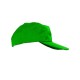 Πεντάφυλλο καπέλο τζόκεϊ 100% βαμβάκι με κυρτό γείσο και μαλακό μέτωπο σε πράσινο χρώμα One Size