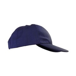 Πεντάφυλλο καπέλο τζόκεϊ 100% βαμβάκι με κυρτό γείσο και μαλακό μέτωπο σε μπλε σκούρο χρώμα One Size