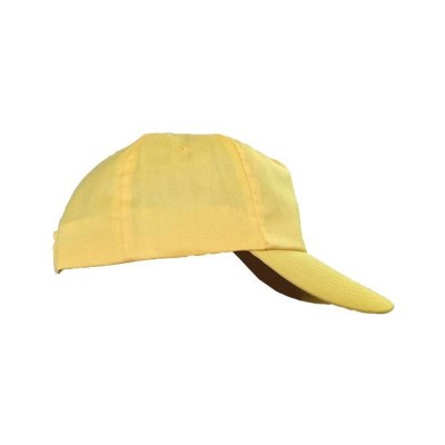 Καπέλο τζόκεϊ πεντάφυλλο σε κίτρινο χρώμα με κεντημένες οπές εξαερισμού και ρυθμιζόμενο κλείσιμο με αυτοκόλλητο One Size