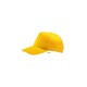 Καπέλο με κυρτό γείσο 4 ραφές πεντάφυλλο σταθερό μέτωπο και ρυθμιζόμενο κλείσιμο με αυτοκόλλητο σε χρυσό χρώμα One Size