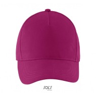 Πεντάφυλλο καπέλο σε χρώμα φουξ με κυρτό γείσο 4 ραφές σταθερό μέτωπο και ρυθμιζόμενο κλείσιμο με αυτοκόλλητο One Size