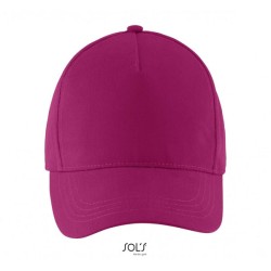 Πεντάφυλλο καπέλο σε χρώμα φουξ με κυρτό γείσο 4 ραφές σταθερό μέτωπο και ρυθμιζόμενο κλείσιμο με αυτοκόλλητο One Size