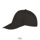 Πεντάφυλλο καπέλο σε χρώμα γκρι σκούρο με κυρτό γείσο 4 ραφές σταθερό μέτωπο και ρυθμιζόμενο κλείσιμο με αυτοκόλλητο One Size