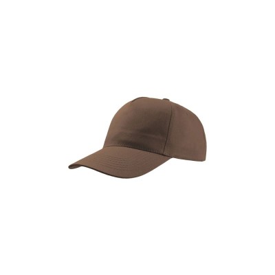 Πεντάφυλλο καπέλο τζόκεϊ σε καφέ χρώμα και ρυθμιζόμενο κλείσιμο πίσω με velcro One Size