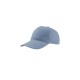 Πεντάφυλλο καπέλο τζόκεϊ με προσχηματισμένο γείσο και σταθερό μέτωπο από 100% βαμβάκι twill σε ανοιχτό μπλε