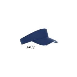 Καπέλο τύπου τέννις unisex σε χρώμα μπλε σκούρο με προσχηματισμένο γείσο Sol s και ραφή  Καπέλο τύπου τέννις unisex σε χρώμα μπλε σκούρο με προσχηματισμένο γείσο Sol s και ραφή