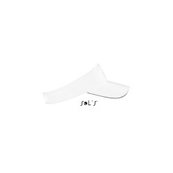 Καπέλο τύπου τέννις unisex σε χρώμα λευκό με προσχηματισμένο γείσο Sol s και ραφή 