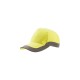 Καπέλο τζόκεϊ πεντάφυλλο με ανακλαστική πλαϊνη λωρίδα και ανακλαστικό κουμπί στο επάνω μέρος χρώματος κίτρινο One Size