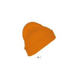 Σκούφος Sol s beanie μονόχρωμος με γύρισμα από 100% ακρυλικό 1x1 ριπ 75g σε πορτοκαλί χρώμα Σκούφος Sol s beanie μονόχρωμος με γύρισμα από 100% ακρυλικό 1x1 ριπ 75g σε πορτοκαλί χρώμα