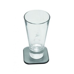 Σουβέρ σμάλτου ασημί χρώμα τετράγωνo διαστάσεων 9x9cm