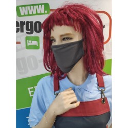 Μάσκα προσώπου σε σετ τριών (3) τεμαχίων βαμβακερή με διπλό ύφασμα γενικής χρήσης σε γκρι χρώμα ελληνικής κατασκευής