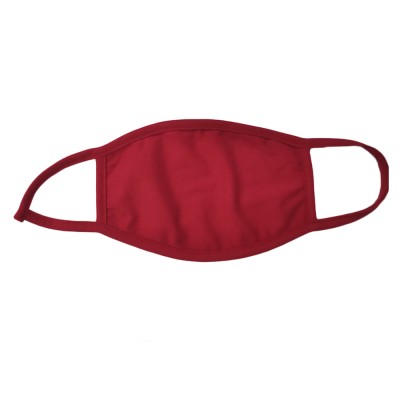 Μάσκα προσώπου βαμβακερή με διπλό ύφασμα γενικής χρήσης σε κόκκινο χρώμα ελληνικής κατασκευής σετ τριών (3) τεμαχίων