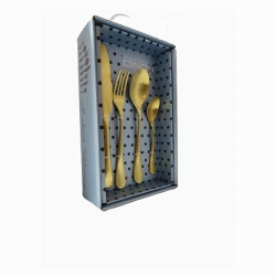 Σετ μαχαιροπήρουνα με στρογγυλό τελείωμα σειρά Nis Gold 30 τεμαχίων σε κασετίνα