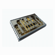 Μαχαιροπίρουνα σετ 60 τμχ χρυσά σειρά PORTO GOLD