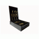 Σετ μαχαιροπίρουνα χρυσά  30 τεμαχίων σε μαύρη ξύλινη βαλίτσα σειρά Porto Gold