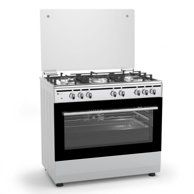 Κουζίνα αερίου με γυάλινο καπάκι TGS 7000 IX MULTIGAS INOX  θερμικά ασφαλείας ενεργειακής κλάσης Α
