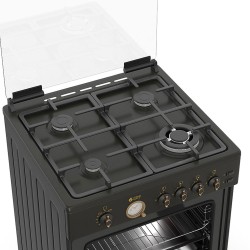 Κουζίνα φυσικού αερίου ή υγραερίου TGS 4222 RUSTIC ANTH MULTIGAS με αναλογικό χρονόμετρο