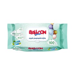 Υγρά μωρομάντηλα σε συσκευασία 100 τεμαχίων με καπάκι Open Care Balloon