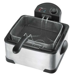 Συμπαγής φριτέζα ανοξείδωτη μεγάλης χωρητικότητας 4L με  δύο μικρά και ένα μεγάλο καλάθι CL FR 3195 CLATRONIC