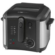 Ανοξείδωτη φριτέζα 2.5L 1600Wμε πτυσσόμενη και θερμομονωμένη λαβή καλαθιού  CL FR 3649 CLATRONIC