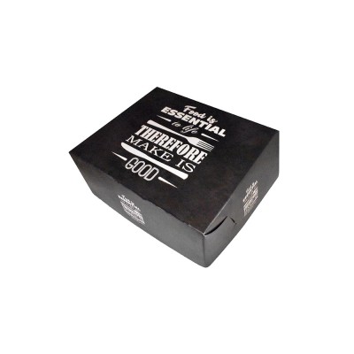 Κουτί ψητοπωλείου για κοτόπουλο σούβλας 1/2kg με επένδυση αλουμινίου Ζ3 διαστάσεων 16x19x8hcm χρώματος μαύρο