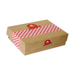 Κουτί ψητοπωλείου Fresh and Tasty για μεγάλη μερίδα με επένδυση αλουμινίου Z14 διαστάσεων 23x14x5hcm  Κουτί ψητοπωλείου Fresh and Tasty για μεγάλη μερίδα με επένδυση αλουμινίου Z14 διαστάσεων 23x14x5hcm