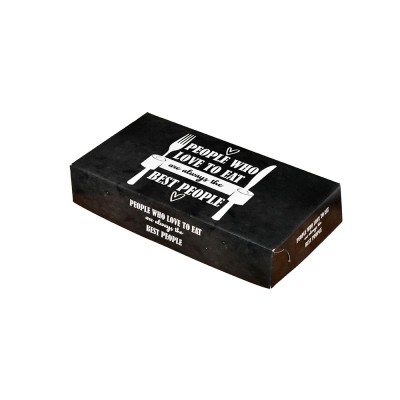 Κουτί ψητοπωλείου για μικρή μερίδα με επένδυση αλουμινίου Z12 διαστάσεων 23.3x12x4.5hcm χρώματος μαύρο