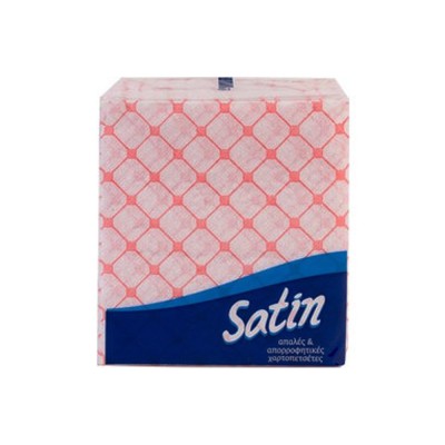 Χαρτοπετσέτες Satin Maxi διαστάσεων 28x28cm κόκκινο-λευκό καρώ σε συσκευασία 50 φύλλων