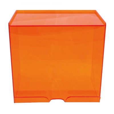Ντισπένσερ για καλαμάκια ακρυλικό πορτοκαλί 1 όψης διαστάσεων 26x18x25hcm