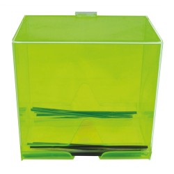 Ντισπένσερ ακρυλικό πράσινο για καλαμάκια 2 όψεων διαστάσεων 26x20x25hcm Ντισπένσερ ακρυλικό πράσινο για καλαμάκια 2 όψεων διαστάσεων 26x20x25hcm
