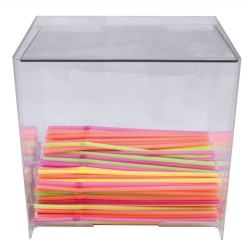 Ντισπένσερ για καλαμάκια ακρυλικό διάφανο 1 όψης διαστάσεων 26x18x25hcm Ντισπένσερ για καλαμάκια ακρυλικό διάφανο 1 όψης διαστάσεων 26x18x25hcm