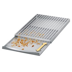 Ταψάκι για βάφλες διάτρητο με αφαιρούμενο συρτάρι περισυλλογής υπολειμμάτων και αντιολισθητική βάση Ταψάκι για βάφλες διάτρητο με αφαιρούμενο συρτάρι περισυλλογής υπολειμμάτων και αντιολισθητική βάση