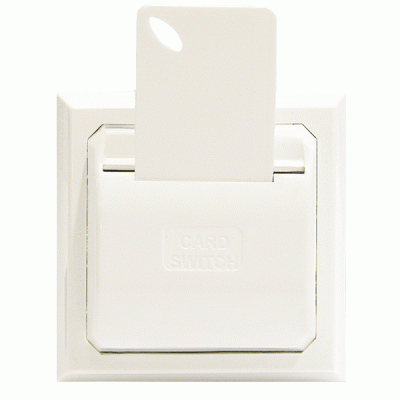 Κλασικός καρτοδιακόπτης 230V 10A σε λευκό χρώμα ιδανικός για δωμάτια ξενοδοχείων CENTURY CONTROL