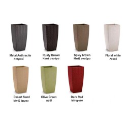 Γλάστρα NATURA σε ανθρακι χρώμα ιδανική για εσωτερικούς αλλά και εξωτερικούς χώρους