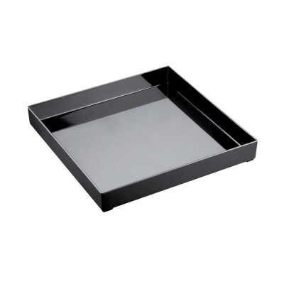 Πλαστικός δίσκος τετράγωνος PS 30x30x4cm Μαύρος